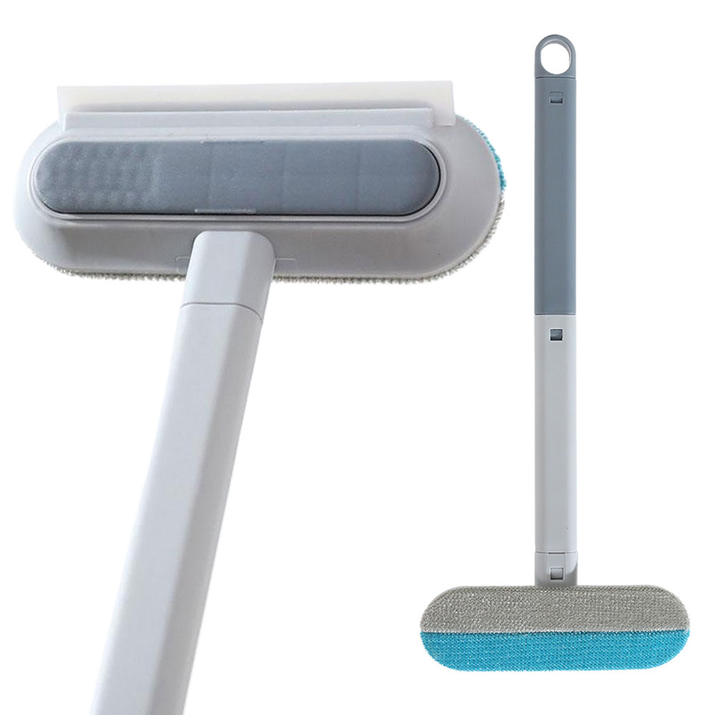 Multifunctional Pet Hair Remover Long Handle Window Cleaning Brush Hair Cleaner Brush with Squeegee Pet Fur Cleaning Tool