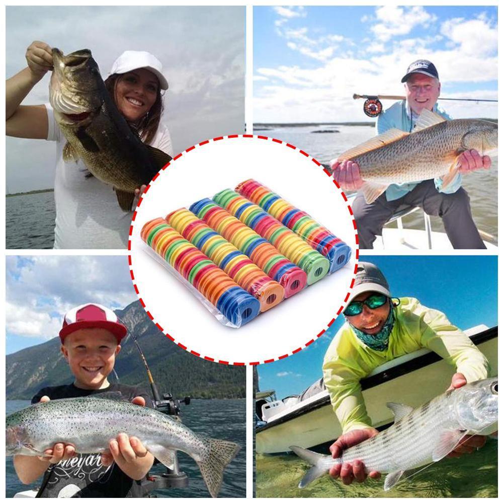 100pcs Foam Main Coil Main Spool Colorful Winding Spool Wood Grain Winding Coil Fishing Gear Accessories