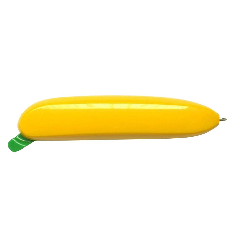 Banankulepenn svart blekk realistisk form glatt skriving lommestørrelse moro tilbehør flott ergonomisk plast