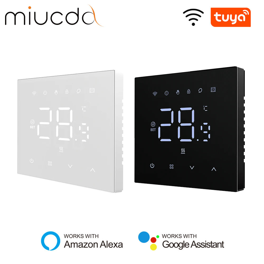 MIUCDA Tuya Wifi Thermostat intelligent chauffage électrique eau chaudière à gaz régulateur de température fonctionne avec Google Home Alexa Alice