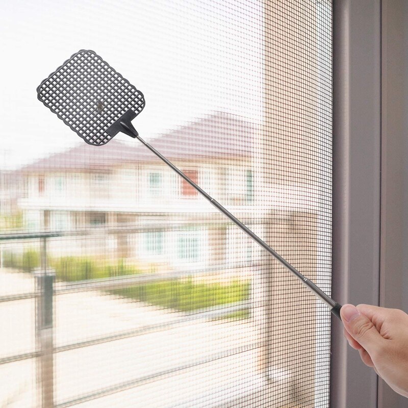 9 Packs of Retractable Fly Swatter, Retractable Stainless Steel Handle, Suitable for Home, Classroom and Office