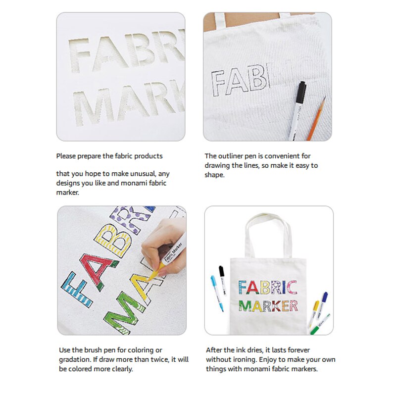 12/24 Kleuren Stof Verf T-shirt Brush Marker Pigment Waterdichte Inkt Marker Voor Textiel Ideaal Kleding Accessoires Diy Schilderen