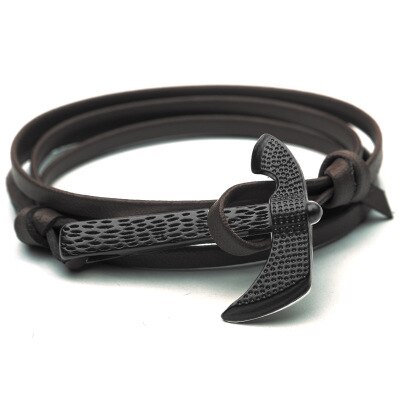 Axt Kopf Anker Manschette Armbänder Männer Überleben Seil Kette Paracord Armbinde Männlichen wickeln Metall Sport Haken: 6