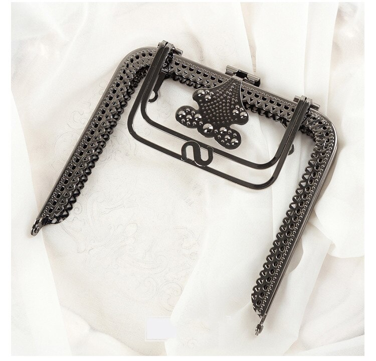 13 cm silver brass gunmetal three colors nice metal purse frame with metal bag handle wallet frame purse hanger handles