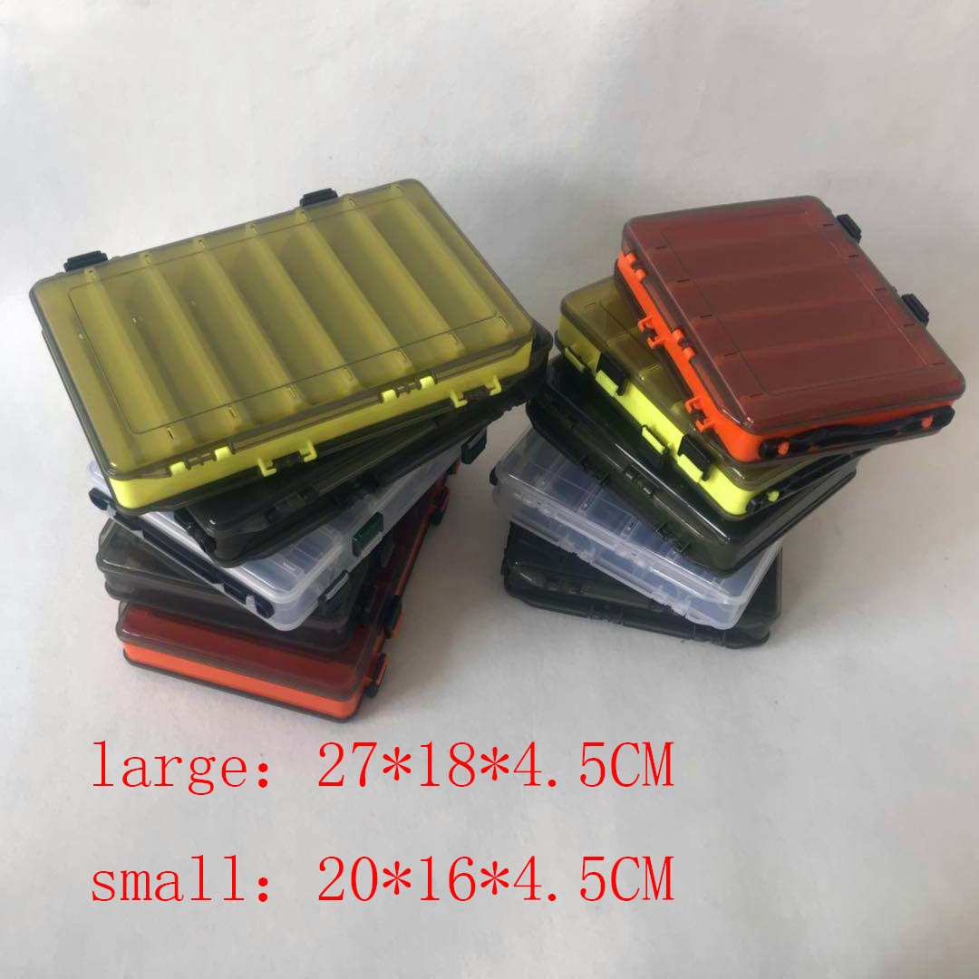 Fishing Lure Box Tackle Box Double-decker Sub-bait Box Portable Bait Fishing Gear Storage Box Double Sided Tackle Box