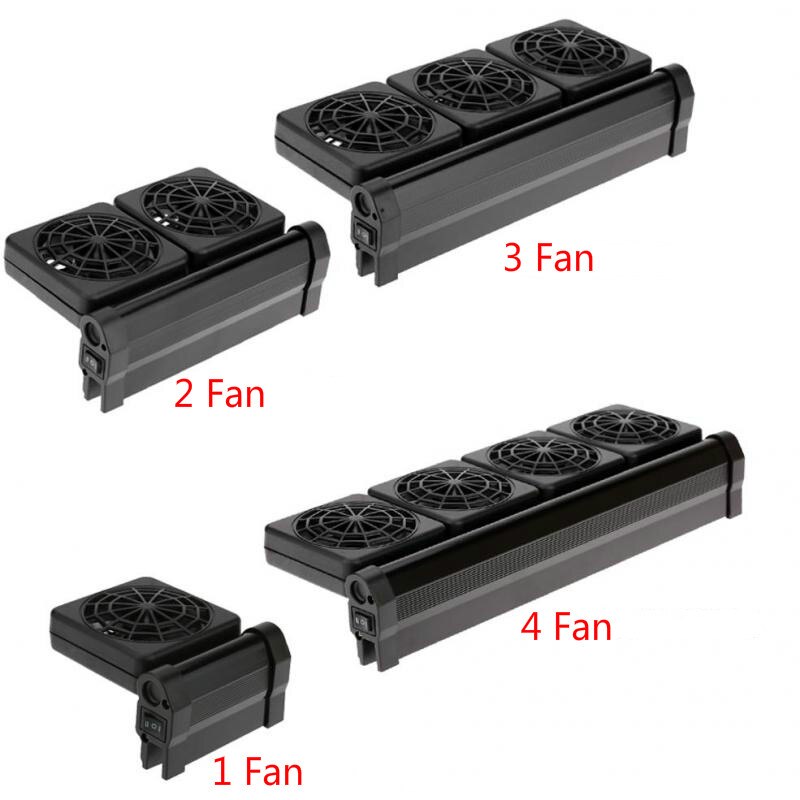 1/2/3/4 Fans Aquarium Cooler Adjustable Wind Cooling Fan Water Chiller Cold Wind Maker for Fish Tank Temperature Controller