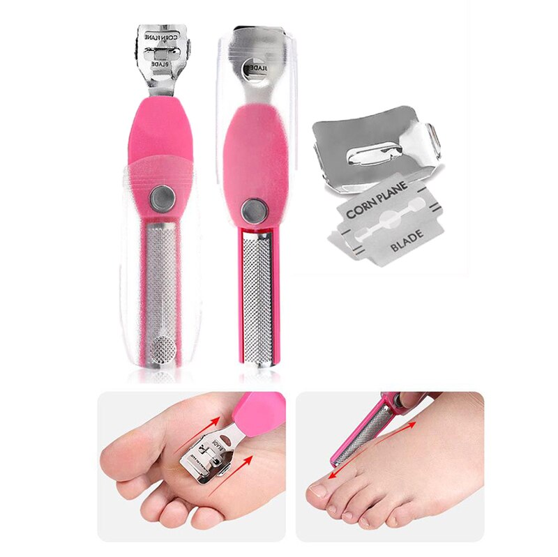 Hand Foot File Care Corn Cuticle Remover Shaver Blade Smooth Feet Pedicure Callus Skin Remover Care Tool (Not Include Blades)