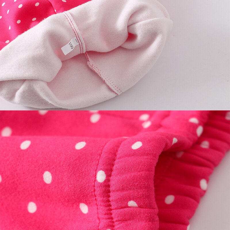 V-TREE Leggings Voor Meisjes Warme Fluwelen Kinderen Leggings Broek Dots Print Kids Kleding Herfst Winter 3-8Y