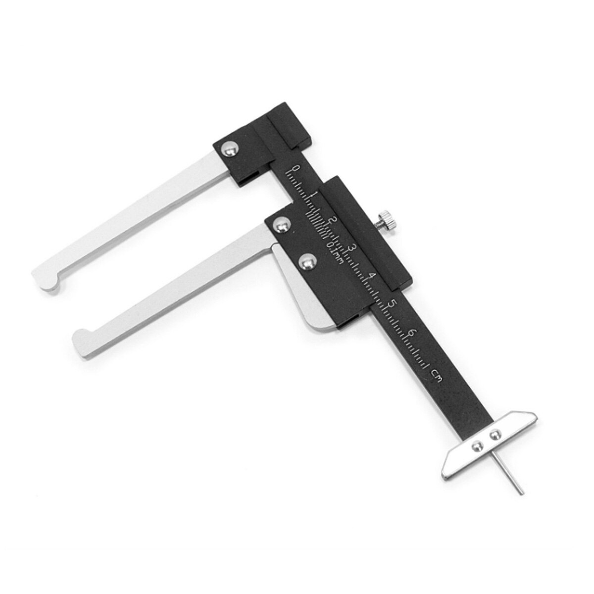 ZEAST Aluminium Reifen Reifen treten Tiefe Messgerät + Bremsscheibe 0-60mm Vermesser Werkzeug Dicke Lineal Sauerei werkzeug Sattel