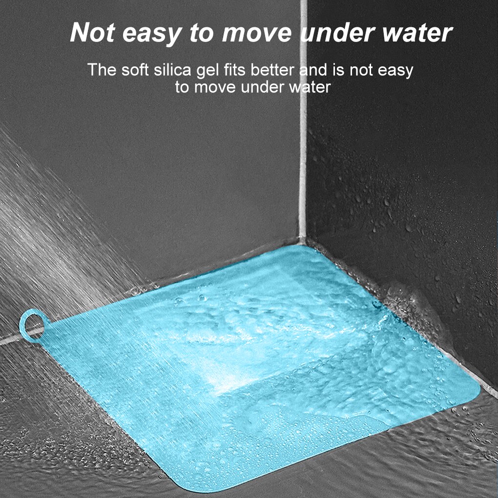 Sewer Cover Silicone Drain Sealing Cover Flexible Square Floor Drain Pad for Kitchen Bathroom