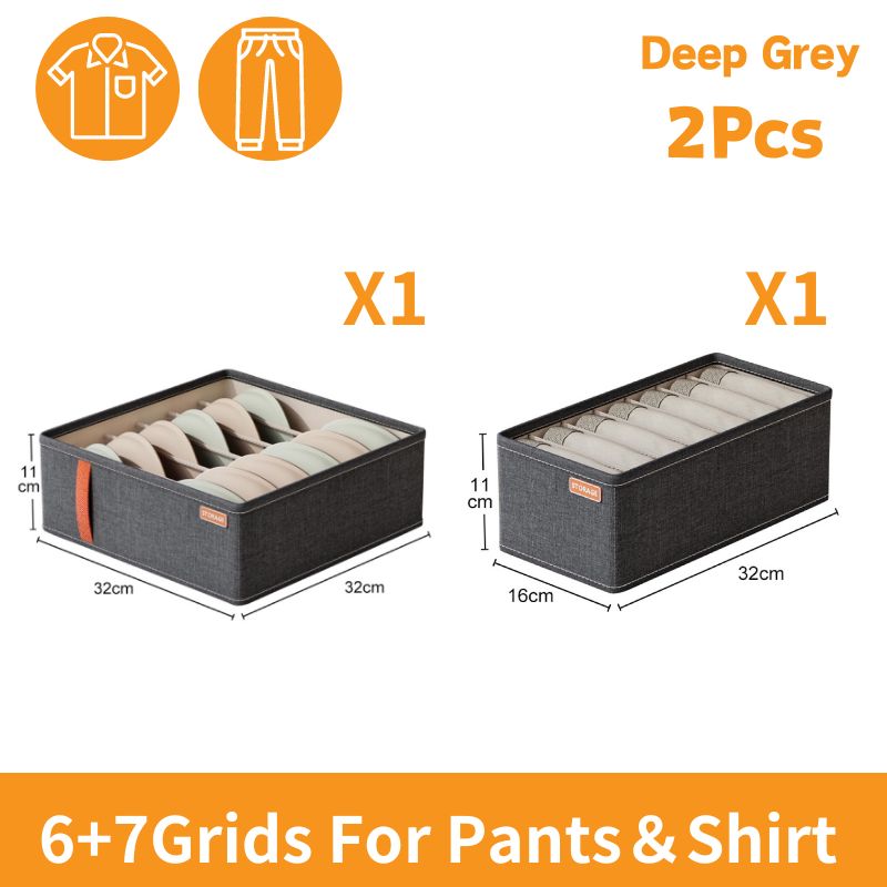 Organizery robić szuflad szafek Skarpetki Organizer bielizny Pudełko robić sypialni Szafa Organizer ubrań na bieliznę Organizer robić przechowywania skarpet: Pomarańczowy