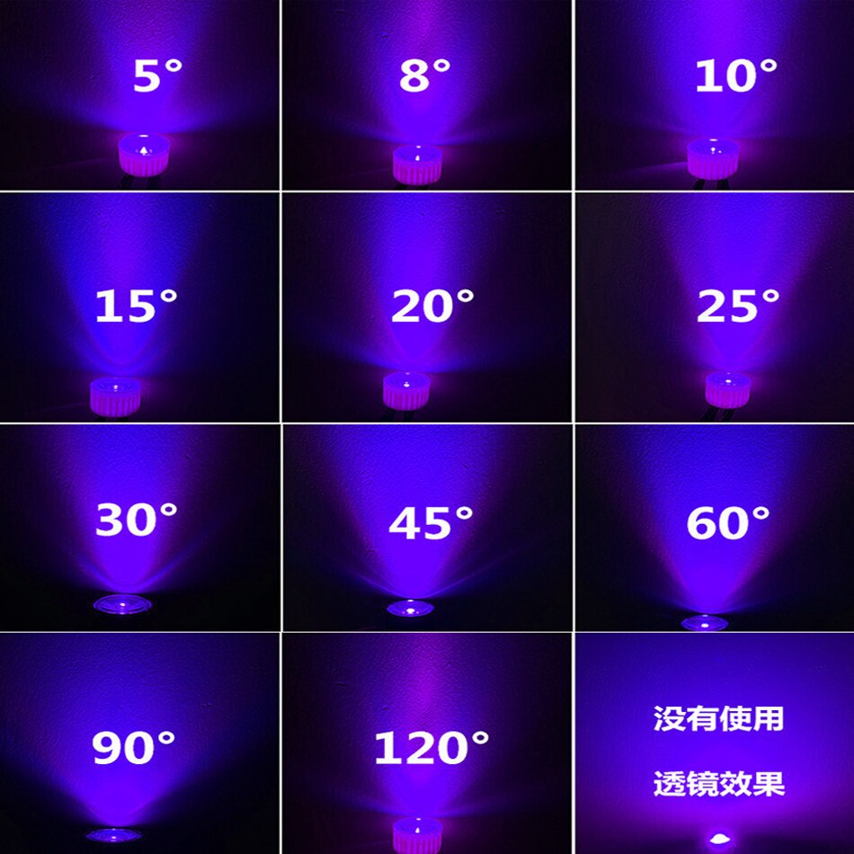 Juego de 10 lentes LED de alta potencia 1W 3W 5W lentes PMMA de 20MM con soporte 5 8 15 25 30 45 60 90 120 grados para cuentas de luz de 1, 3 y 5 vatios