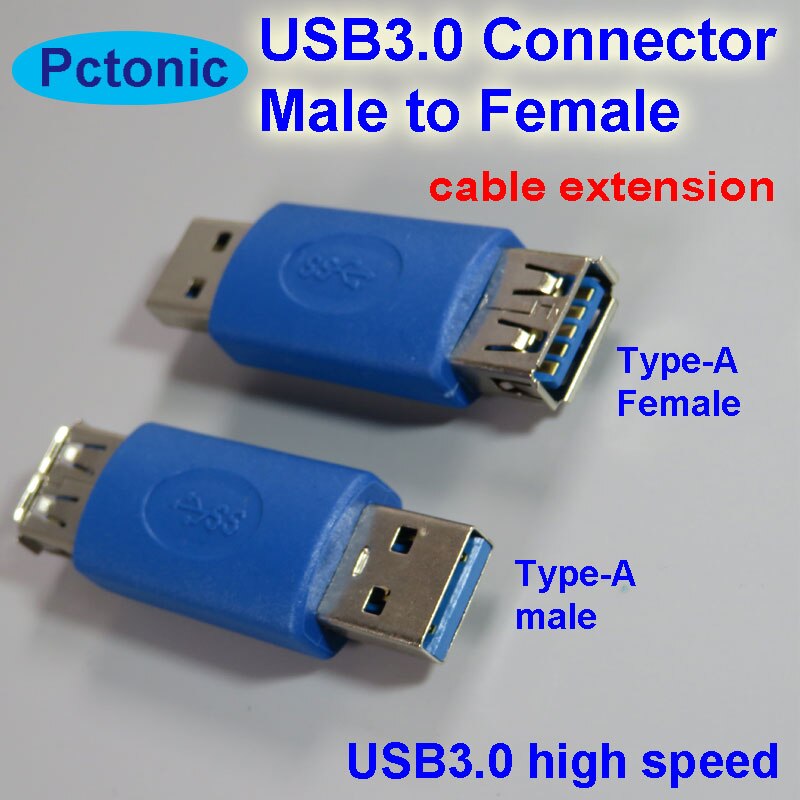 PCTONIC USB3.0 Maschio a Femmina adattatore di estensione del connettore USB 3.0 tipo-Alengthen estendere ponte connettore dongle