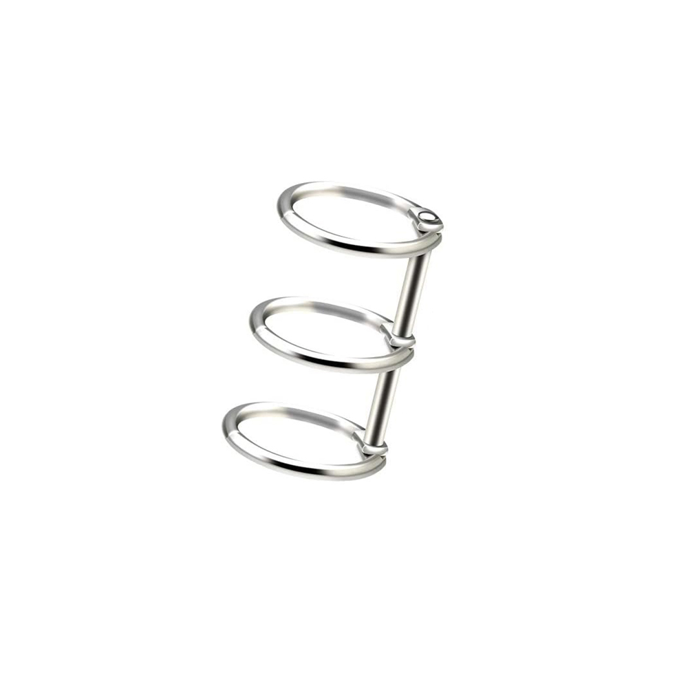 Carpetas de hojas metálicas sueltas de 3 anillos, anillos de libro con bisagras divididas a presión para bricolaje, diario de viaje, álbum de fotos, cuaderno, encuadernación, 2/6/10 Uds.: 3 # / Plata antigua