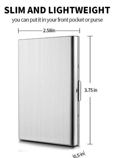 RFID Credit Card Holder Protector Stainless Steel Credit Card Case Metal Card Wallet ID Card Case