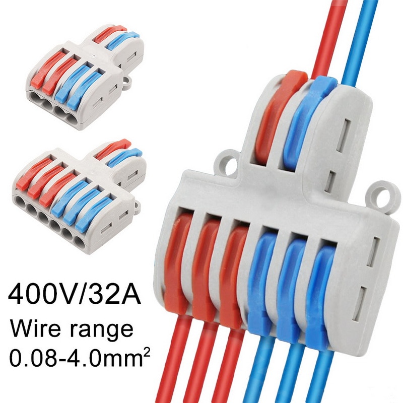 5/10pcs/Lot SPL-42/62 Mini Fast Wire Connector Universal Wiring Cable Connector Push-in Conductor Terminal Block