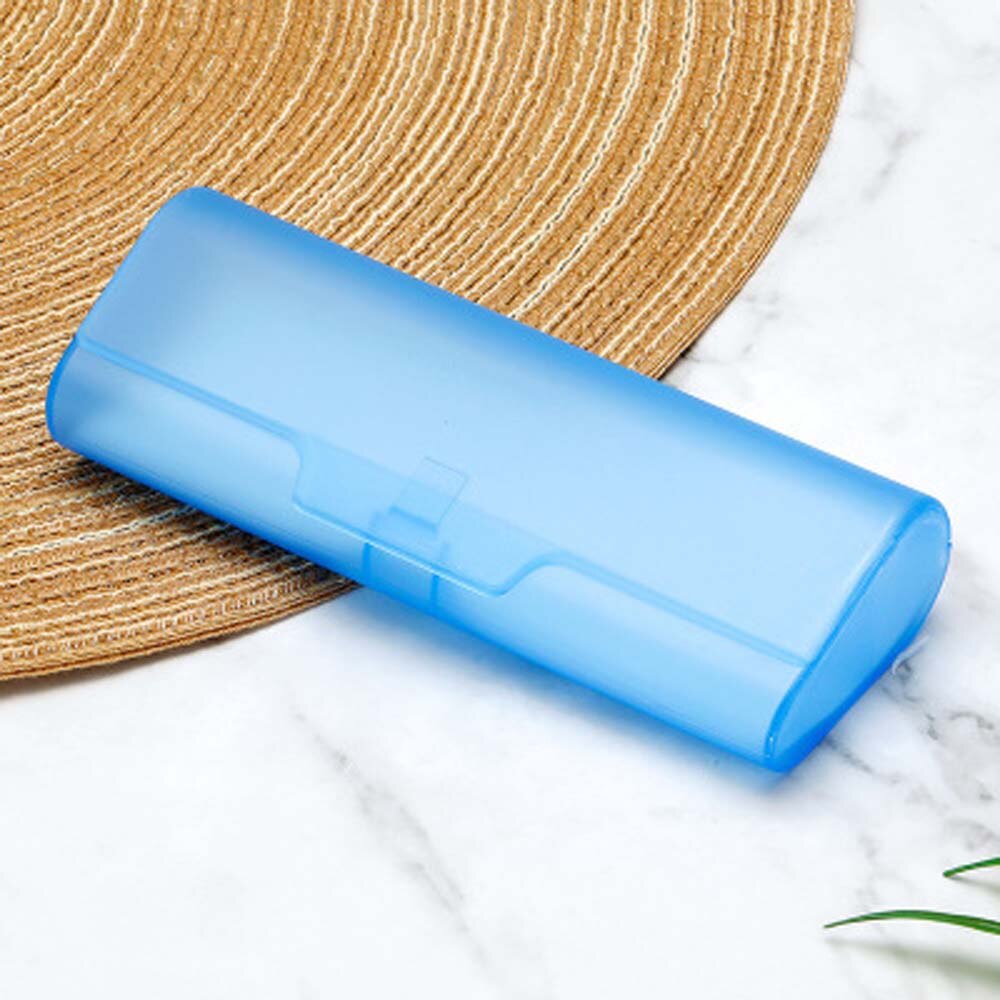 Gafas de sol de plástico para hombre y mujer, estuche rígido para gafas, Estuche para gafas de lectura, accesorios para gafas 1 ud: blue