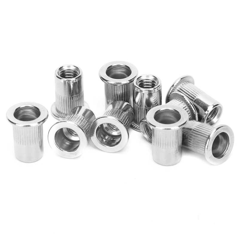threaded insert threaded inserts Blind Riveting Nuts Set Stainless Steel Ribbed Nut M6 Hardware Accessories thread
