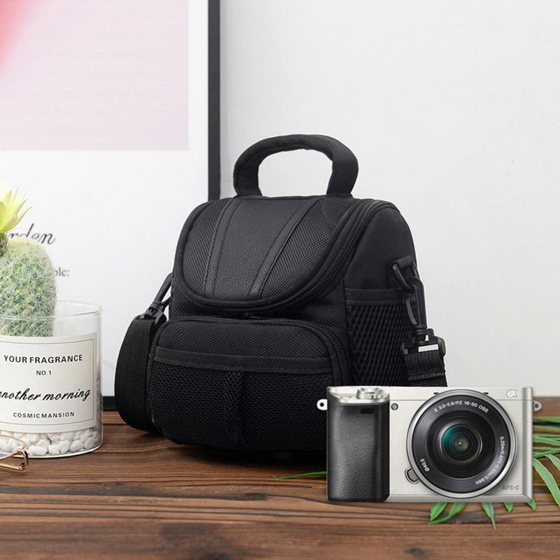 Torba na aparat SLR etui Crossbody na ramię SLR średniej miękka wyściólka sprzęt do monitoringu torba/etui z przegrodą na laptopa do zabezpieczenia przed kradzieżą