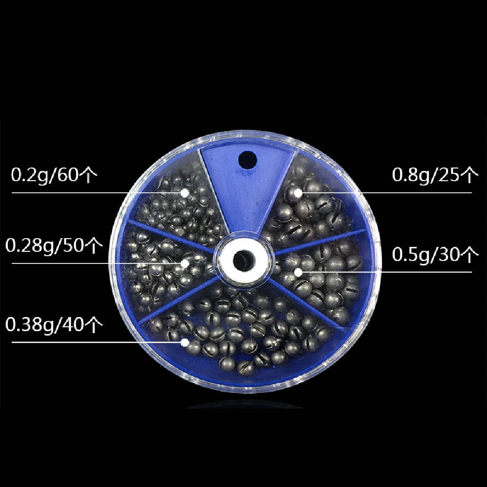 205pz aprire morso impostato di Piombo 0.2-0.8g Nudo Pesca-clip di Goccia Mordere Rotonda Filo A Piombo Ausiliario attrezzatura da pesca Attrezzi