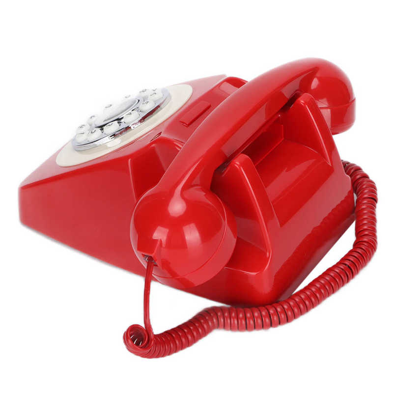Teléfono Fijo Retro Vintage para el hogar, teléfono fijo clásico antiguo, de escritorio, fijo, con cable, para decoración de oficina, cafetería y Bar