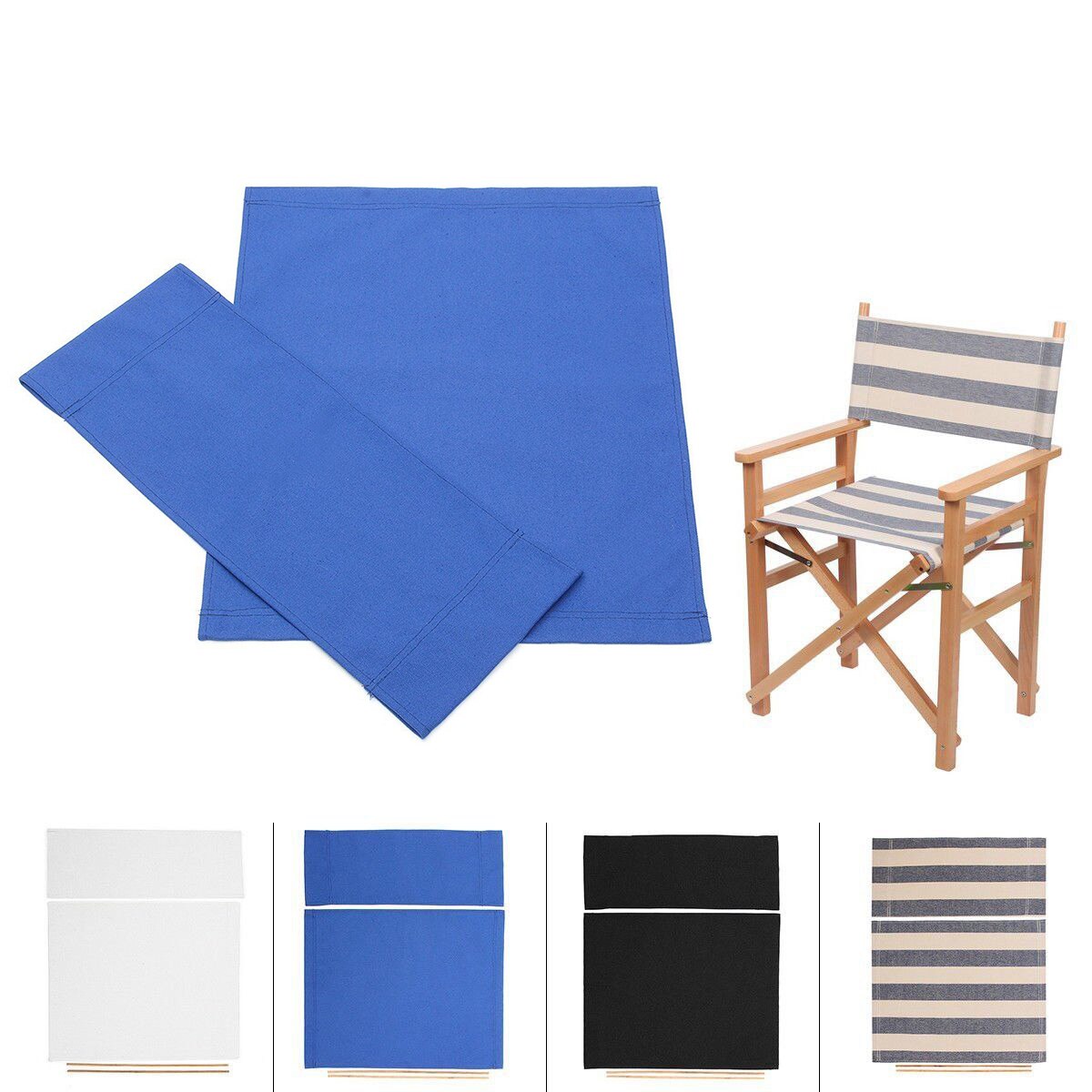 Casual Directors Chairs Cover Kit Replacement Canvas Seat Covers Stool Protector