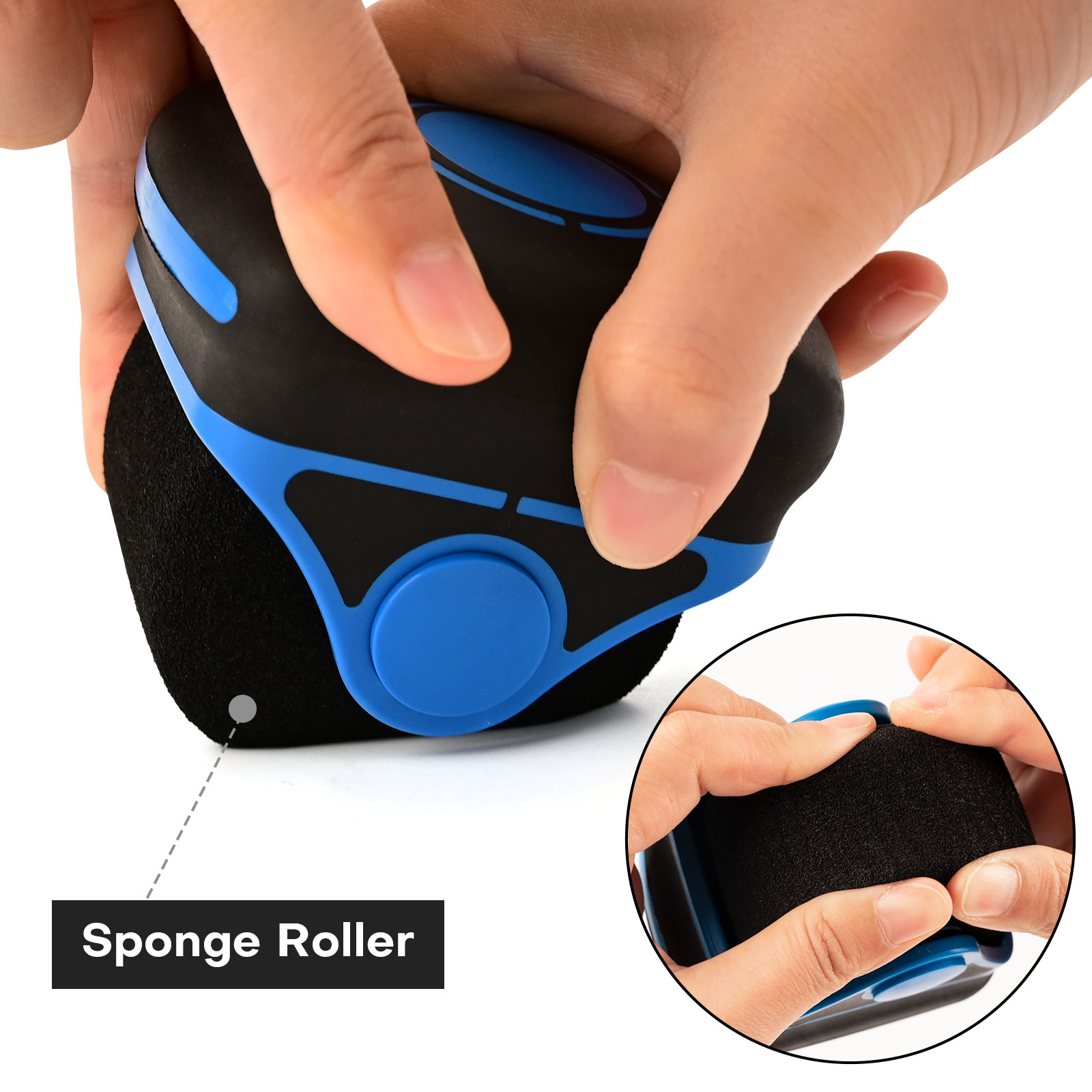 FOSHIO Weiche Schwammfolien-Anwendungsrolle, verschleißfestes Rollrad für Auto-Vinylfolien, Wandklebefolie, Pressrollen