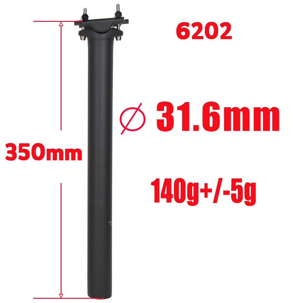 Asiento de fibra de carbono para bicicleta, Sillín para carretera/Mtb, Sillín para bicicleta, 135g UD mate 27,2/31,6*300/350/400mm, piezas para bicicleta: 31.6x350mm-6202