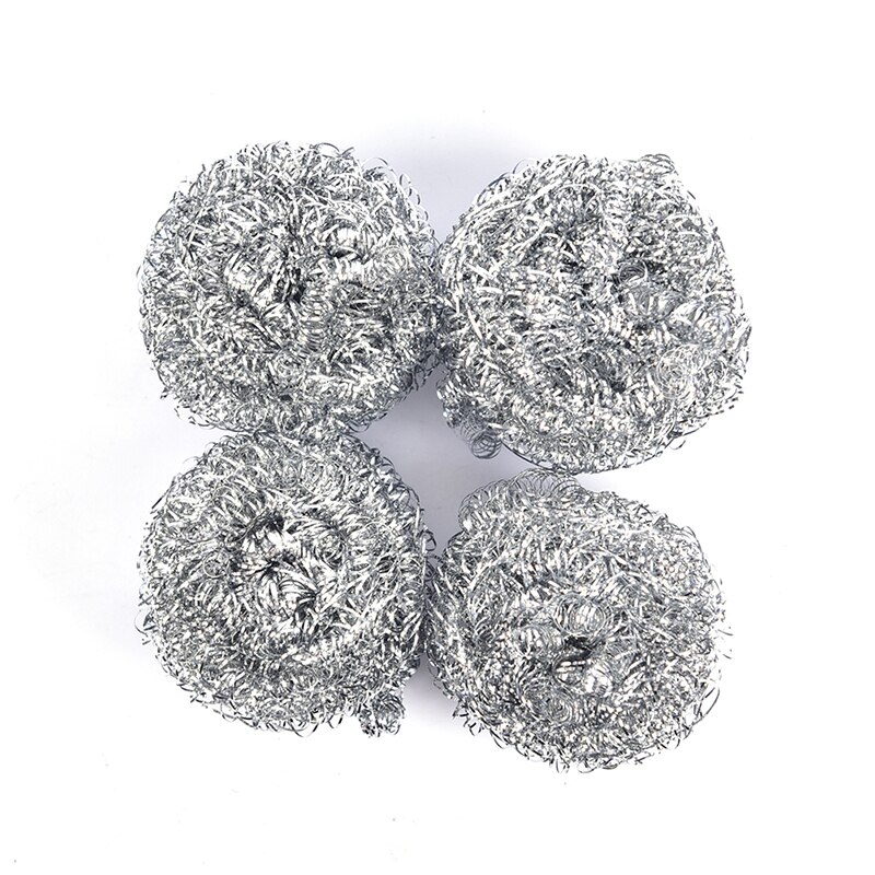 4 / 6pcs Kitchen Pot Tableware Cleaner Scrub Rust Remover Dish Strong Tools Utility Stainless Steel Wire Ball Brush