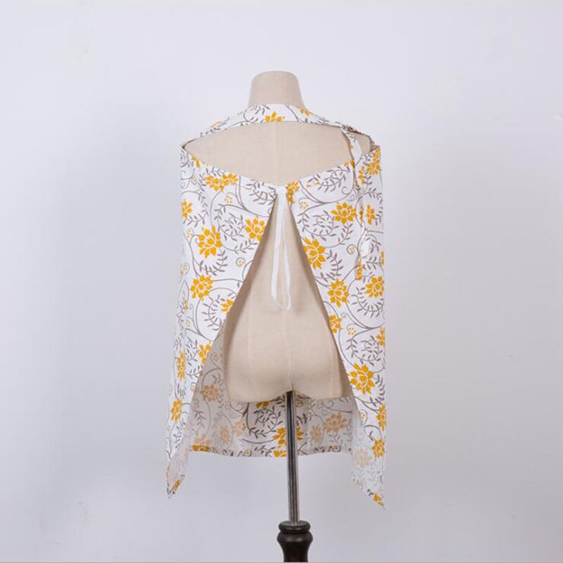 Breastfeeding Cover Baby Infant Breathable Cotton Muslin Nursing Cloth Big Nursing Feeding Cover Cape Apron Mother Supplies: yellow flower
