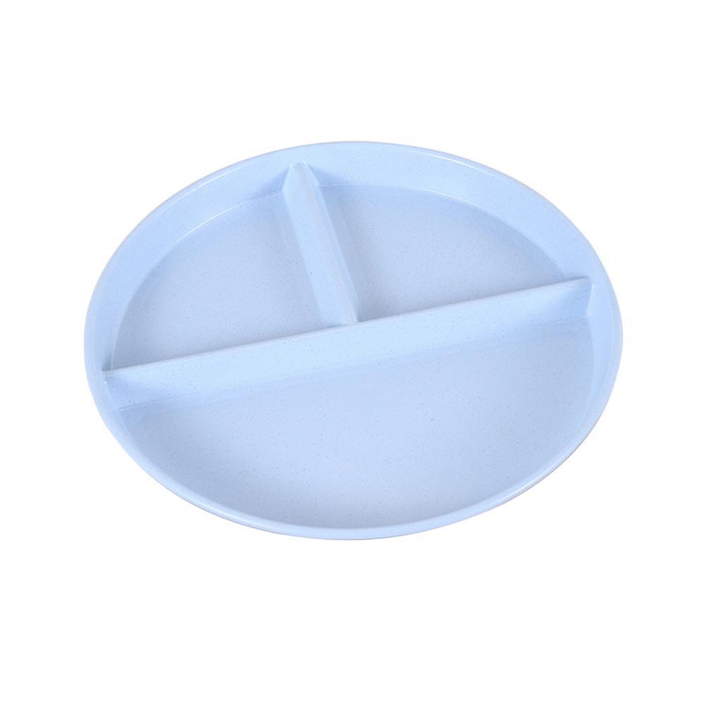 Serving Dish Divided Round Food Serving Dish Soft to Touch Food Grade Platter: Blauw