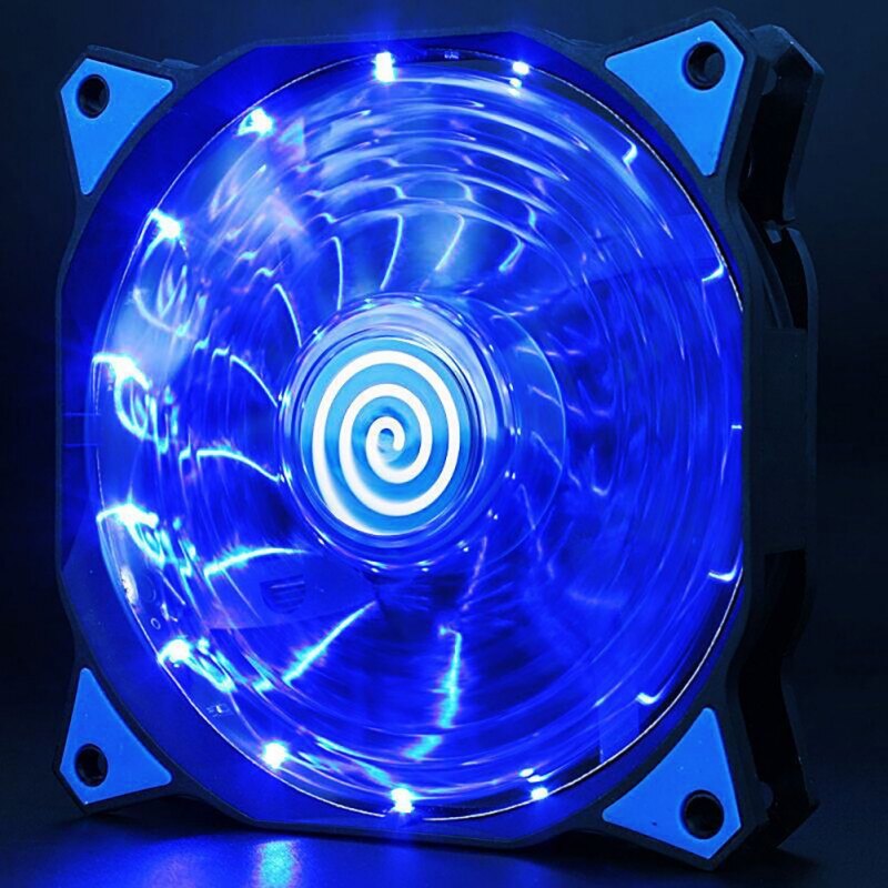 Silent CPU Cooler Air Cooling Anti-shock LED Light Hydraulic Bearing Heat Dissipation Fan: D