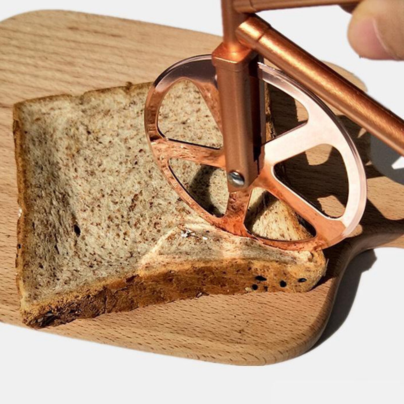 Bicycle Pizza Cutter Bike Roller Pizza Slicer Kitchen Pizza Cutter Orange