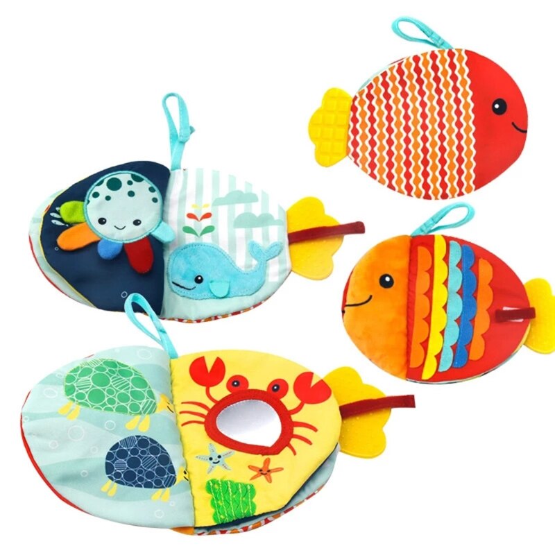 Small Fish Cloth Book Cartoon Sea Animals Baby Early Education M89C