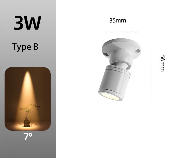 Led Mini Spots Opbouw Spot Light Kleine Stralingshoek 7 Graden 15 Graden Foco Kast Verstelbare Sfeer Lamp: S / Paars