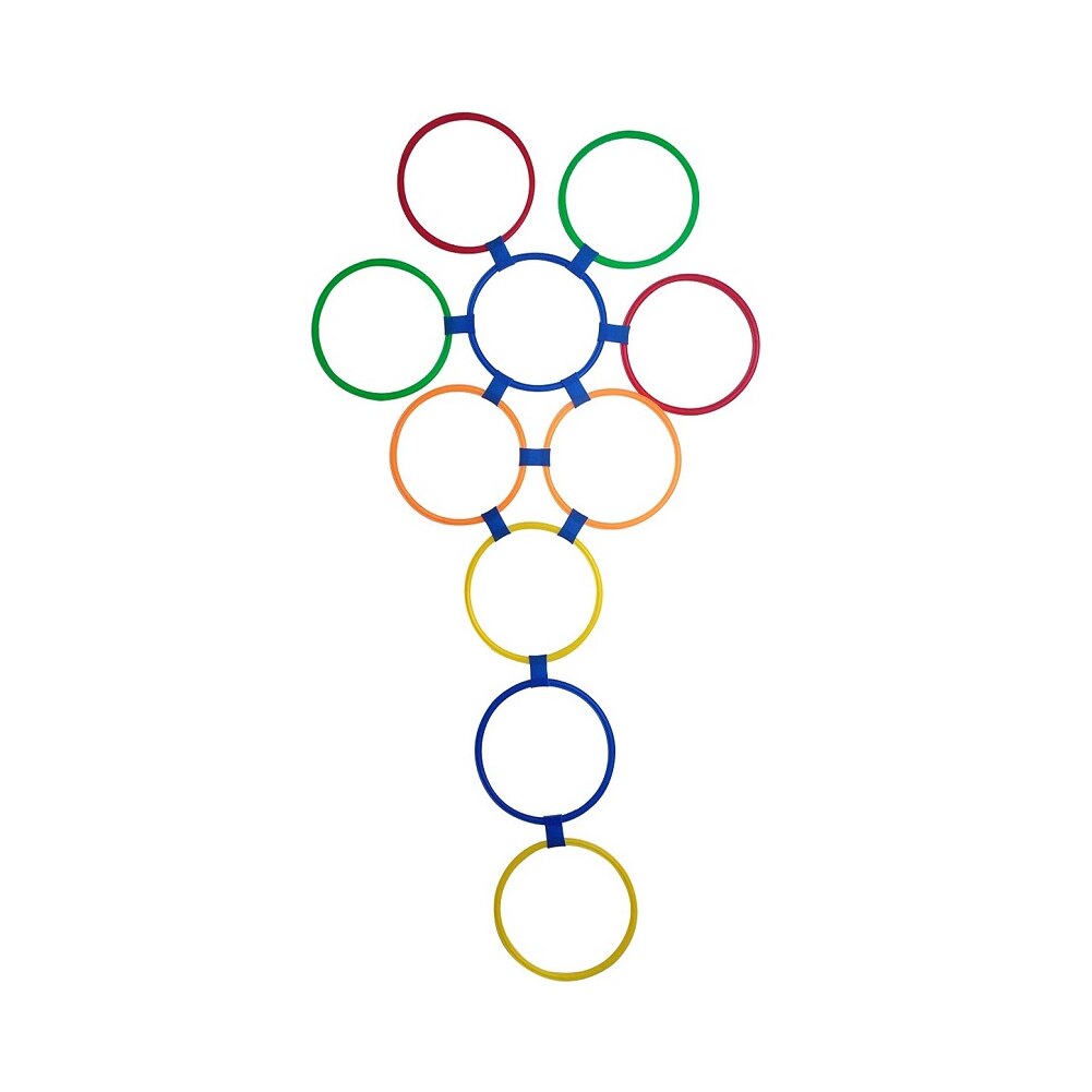 Jeu de bagues en plastique multicolores pour garçons et filles, anneaux et connecteurs pour usage intérieur ou extérieur, ensemble de jeu amusant: middle