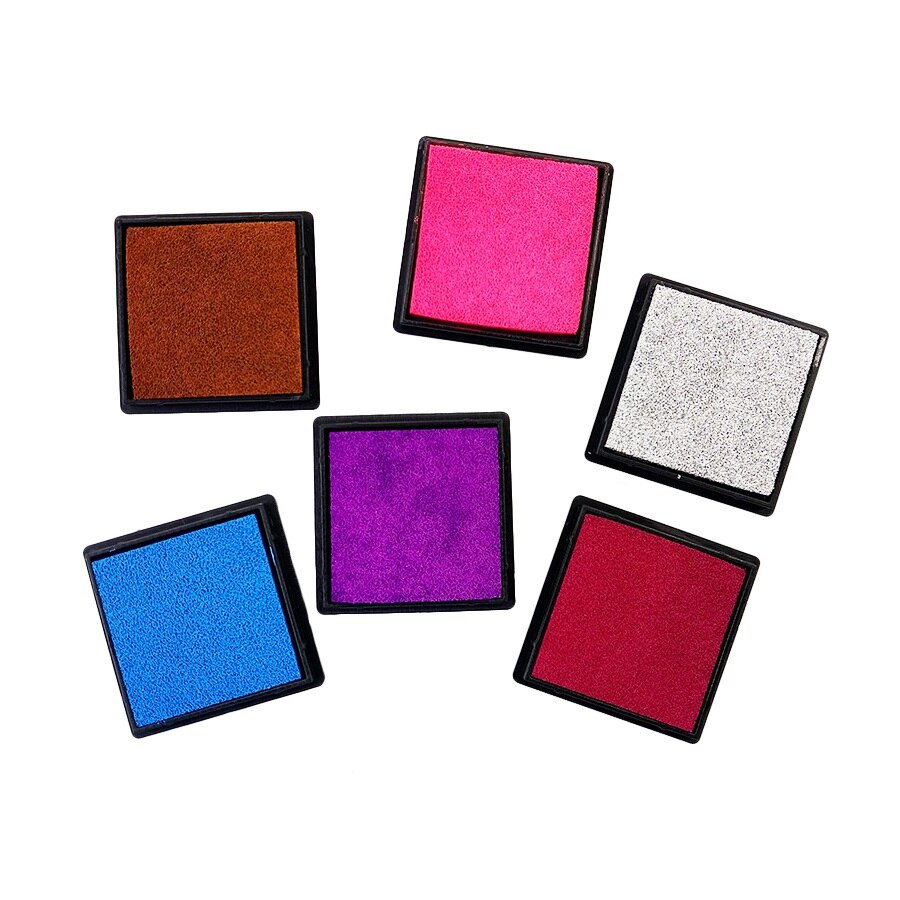 50 Stks/partij Mini Stempel Stempelkussen Kleur Inkt Pad Stempelkussen Voor Diy Stempelen Werk Vingerafdruk Stempelkussen