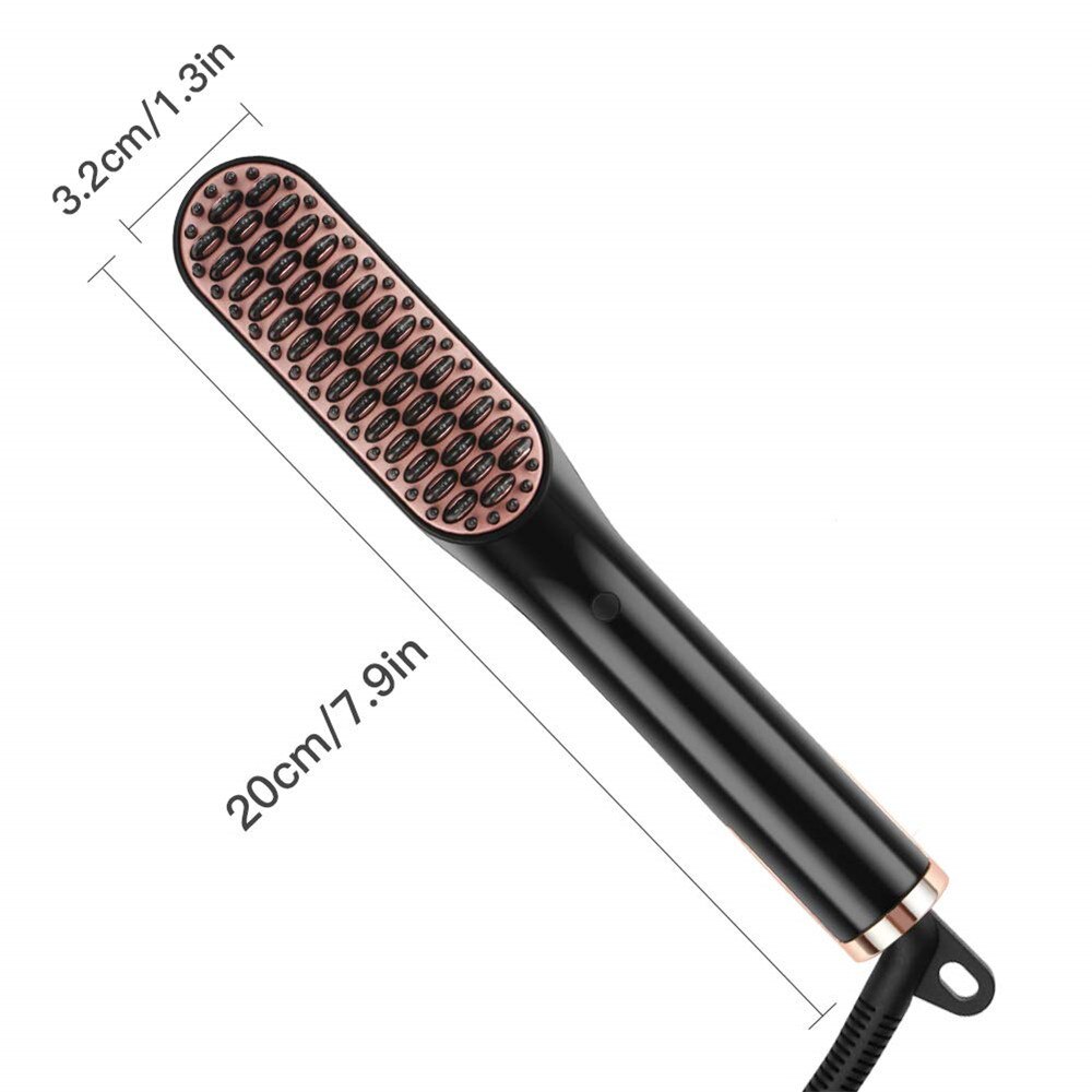 Peine alisador de barba para hombres, cepillo alisador de pelo con calefacción , multifuncional, alisador de pelo