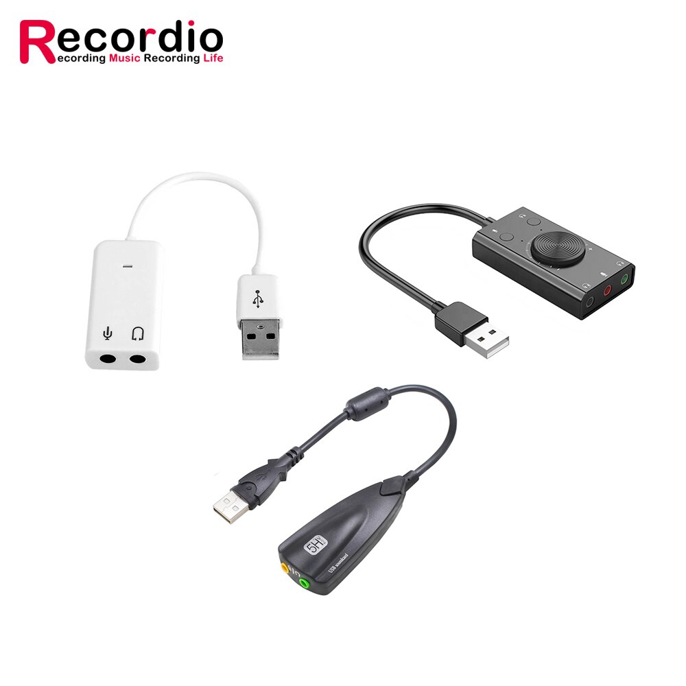 GAZ-AU2 USB Sound Card 7.1 Channel 5HV2 3D Audio Card Adapter With microphone sound card