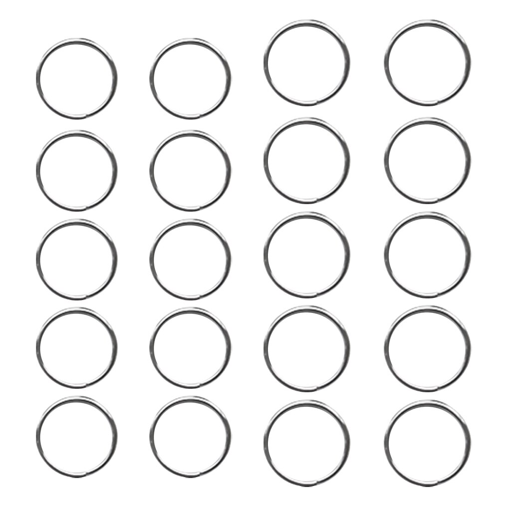 20Pcs Durable 316 Stainless Steel Split Ring 30mm+22mm Gear for Underwater Scuba Diving Boating Camping Accessories Keyrin