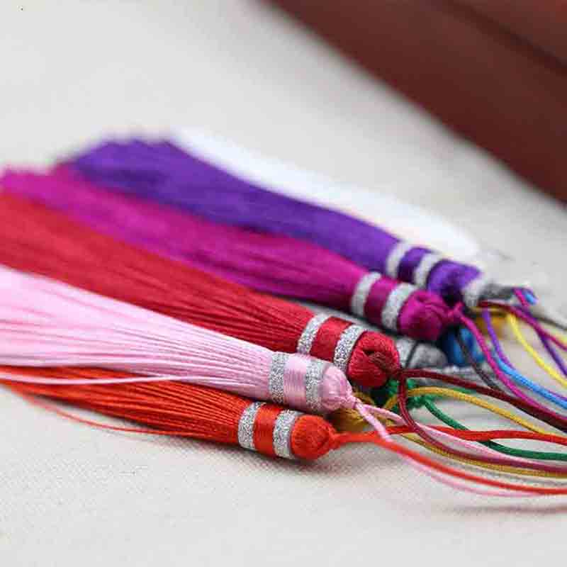12pcs/lot chineseKnot tassels silk fringe bangs flower tassel trim decorative tassels for curtains home decoration accessories