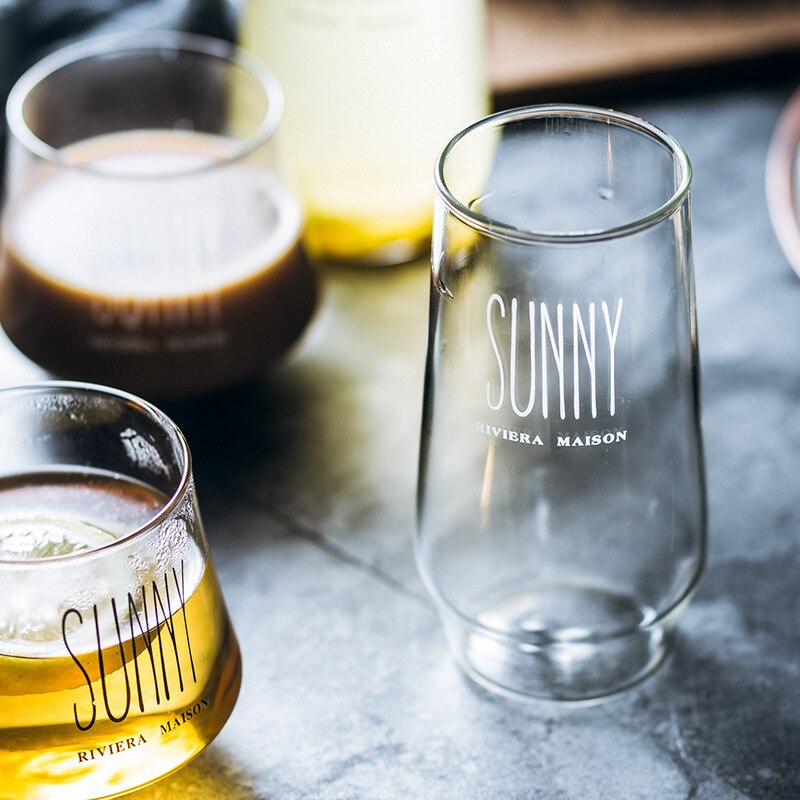 450ml glas frukostkopp kaffe te mjölk juice yoghurt god morgon mugg för hembröllopsfest doftande te soligt