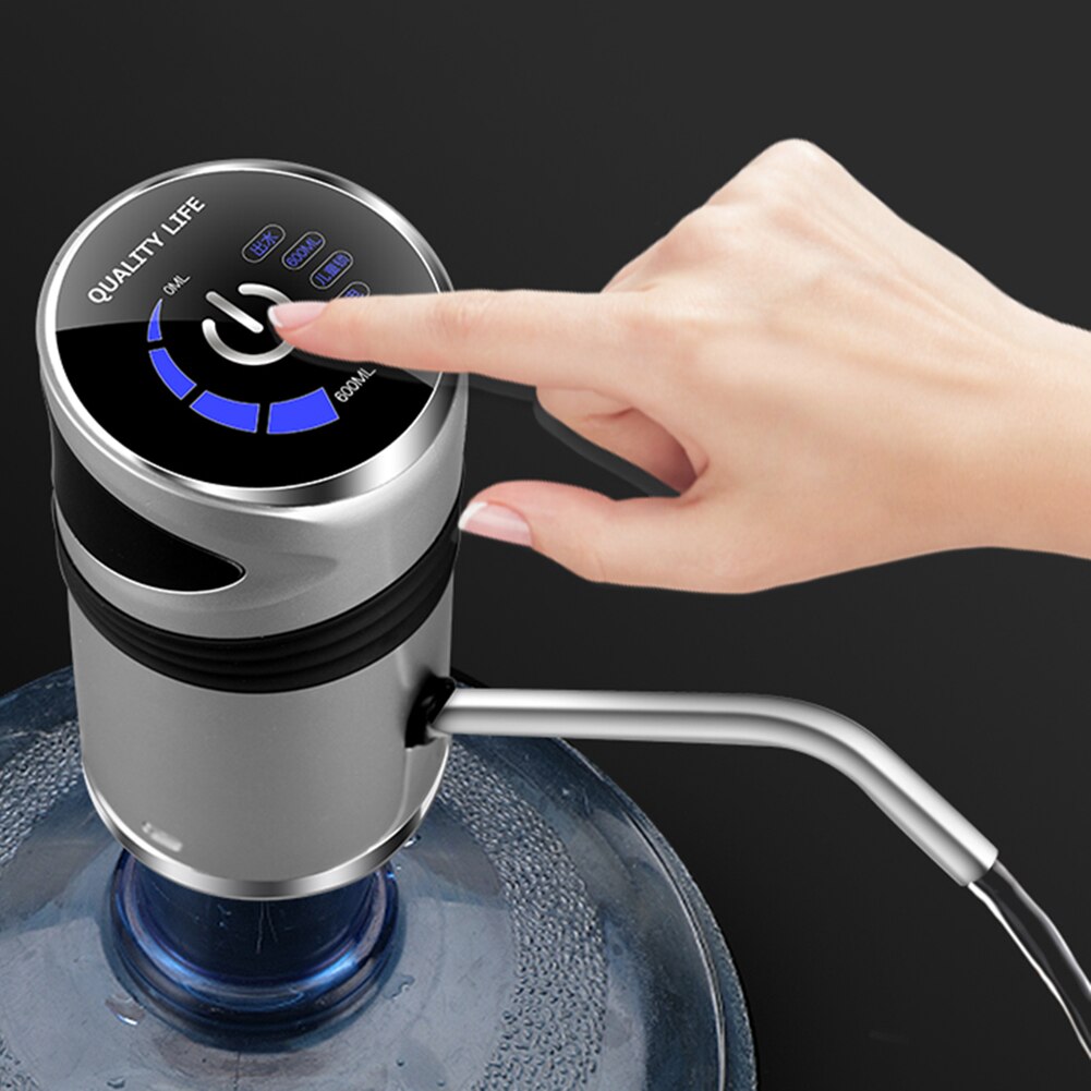 Pompe à bouteille d'eau intelligente USB Rechargeable sans fil automatique tactile distributeur d'eau commutateur de pompe électrique
