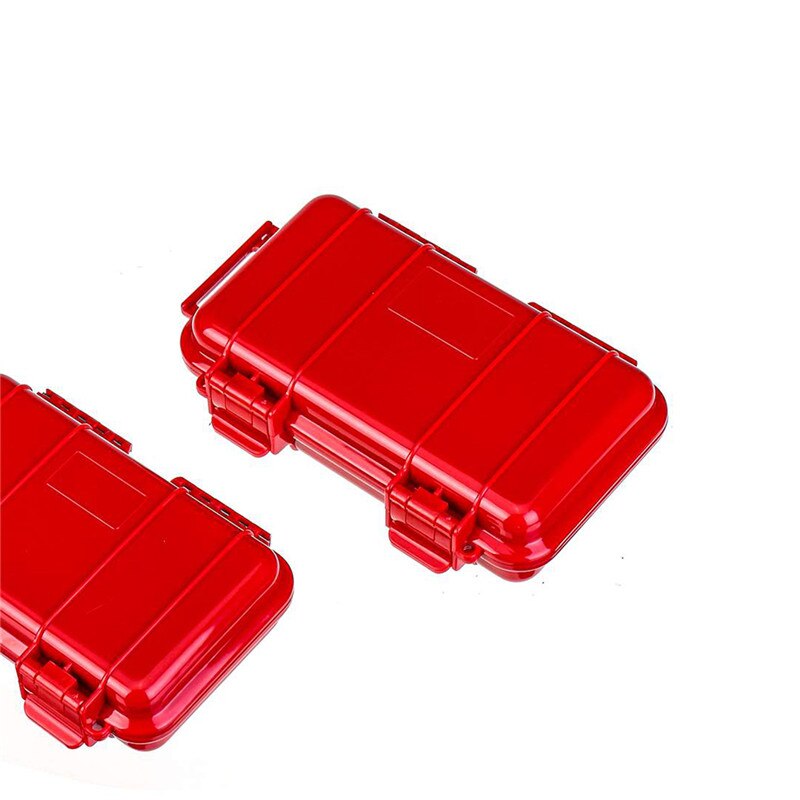 Cajas impermeables a prueba de golpes para exteriores, estuche hermético de supervivencia ABS, herramientas de almacenamiento, contenedores sellados de viaje, 5 colores: Red