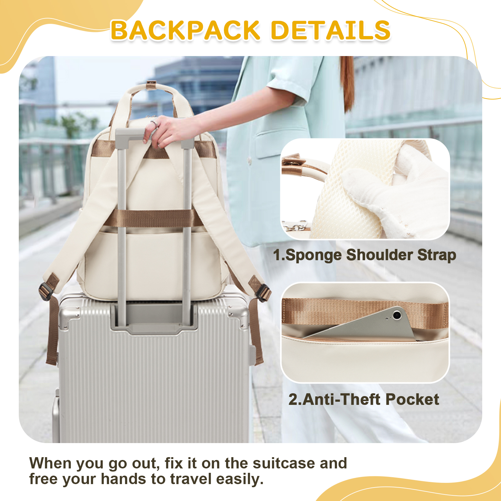 Women's Backpack Simple Travel Backpack Shoulder Bag Commuting Teenager Girls Casual College Backpack Ins Laptop Bag
