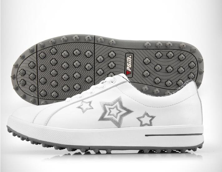 Pgm golfskor dam erkek spor ayakkabi bayan chaussures sport homme mjuka gym golfskor dam vattentäta golfsneakers dam: Vit / 40
