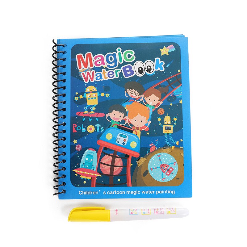 13 Style Magic Water Drawing Book Montessori Coloring Book Graffiti Magic Pen Painting Children&#39;s Toy Birthday