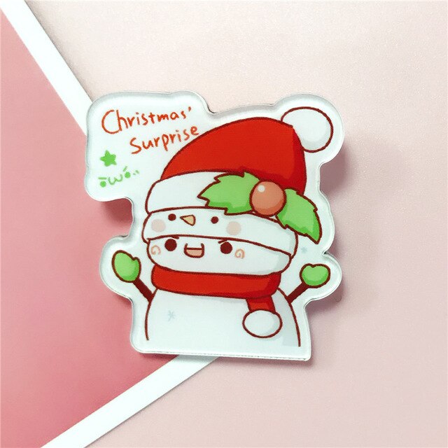 Kerst Badges Leuke Sok Elanden Snoep Broche Acryl Pin Badges Pictogrammen Op De Rugzak Medaille Decoratie Badge Voor Kleding: S