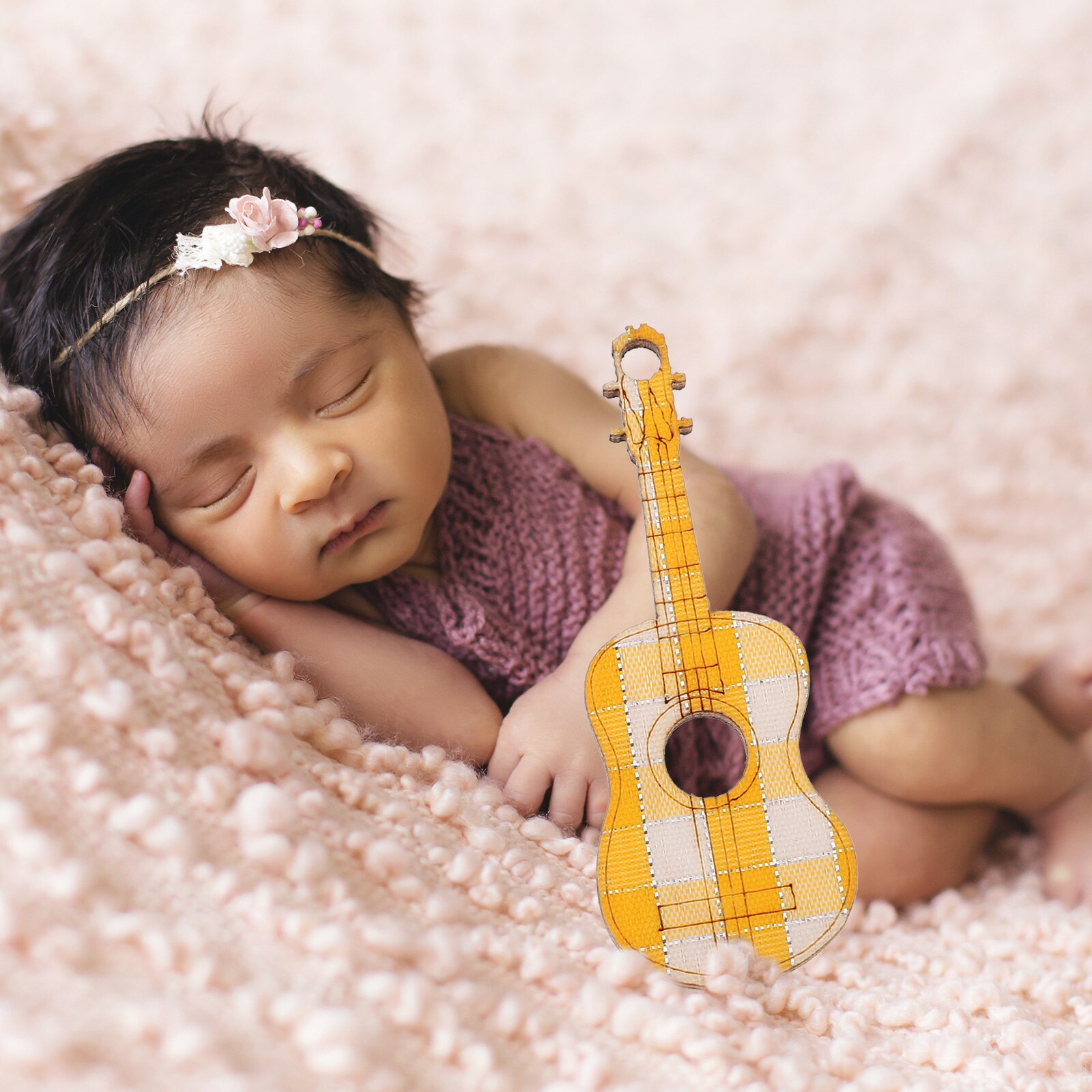 4pcs Miniature Guitar Desktop Decor Mini Guitar Kids Educational Plaything
