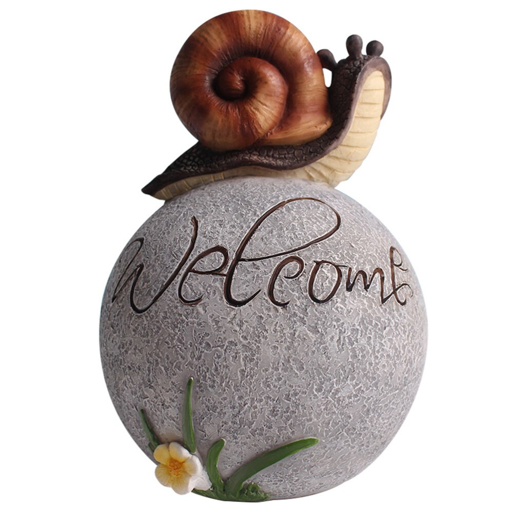 Snail Garden Ornament Lovely Welcome Snail Model Yard Lawn Decoration